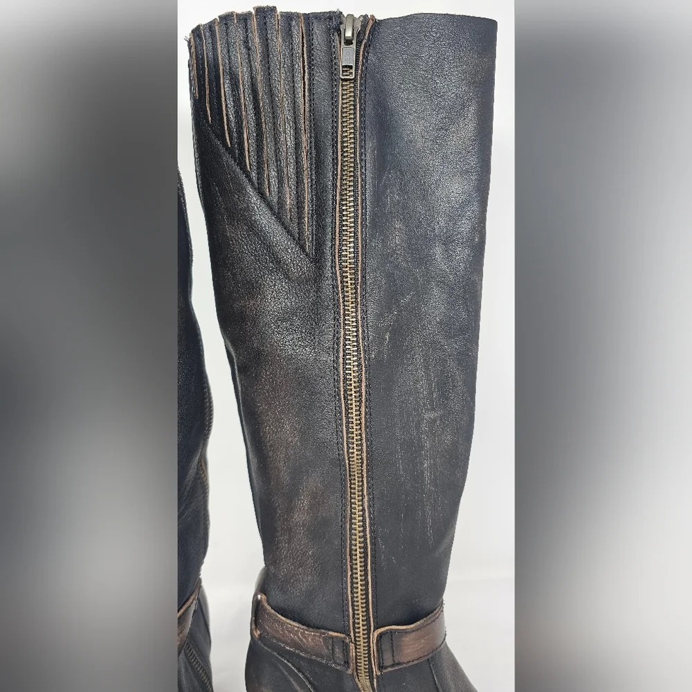 Freebird Women's Holland Distressed Brown Western Round Toe Tall Boots Size 8 - Picture 5 of 16